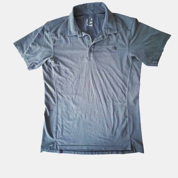 Arc’teryx Captiva Polo Shirt Dark Blue Short Sleeve Performance Shirt Medium - Picture 13 of 15
